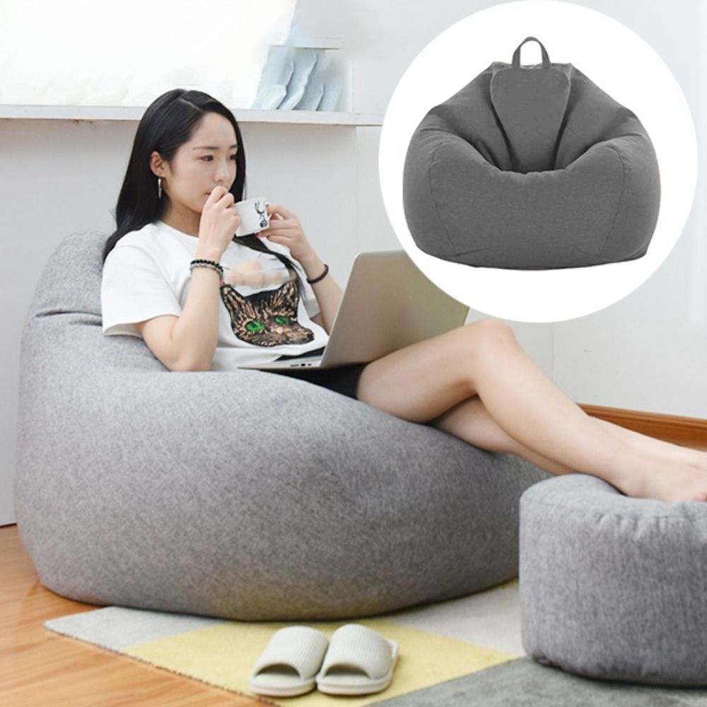 Floor Cushion Pouf - Comfortabele zitzak stoel bankhoes afneembaar ademend