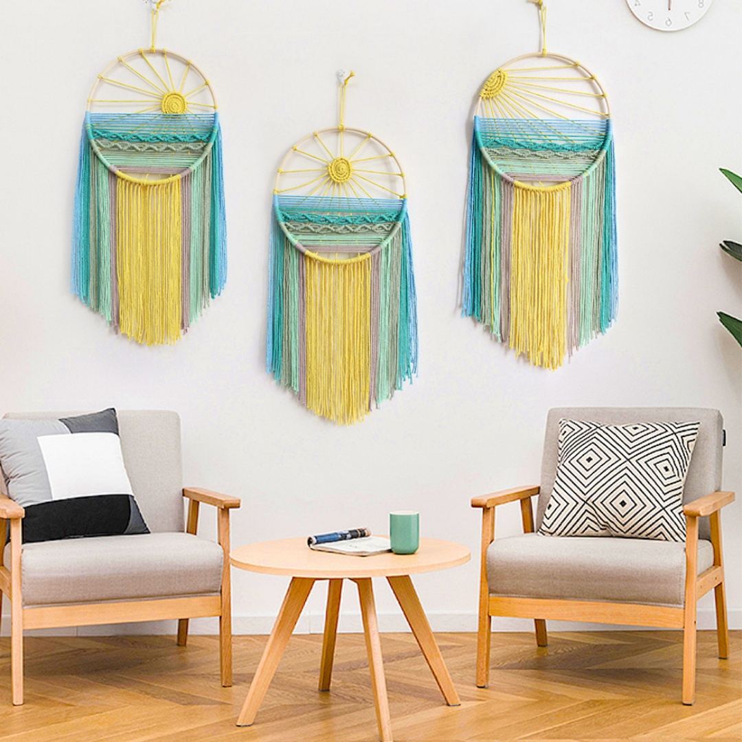 Sunrise Home Textiles & Apparel - Nordic Sunrise Macrame Tapestry Boho Sunset