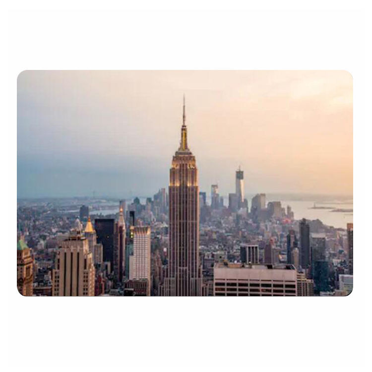 Home Textiles New York - Moderne New York City bij zonsondergang
