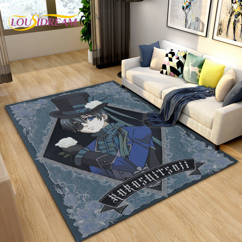 Home Textiles Rug - Zwarte Butler Anime Cartoon Area Tapijt,