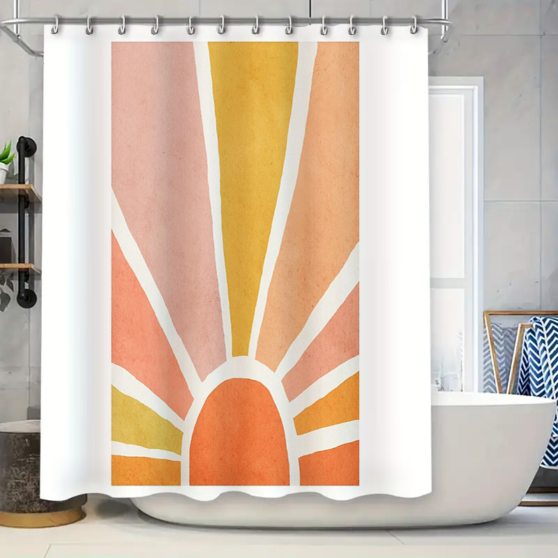 Sunrise Home Textiles & Apparel - Zonsopgang Douchegordijn Boheemse Achtergrond Badkamer Decor