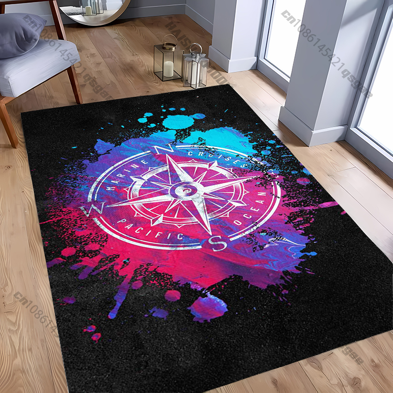 Home Textiles Rug - Compass Design-tapijt voor moderne ruimtes, woonkamer,
