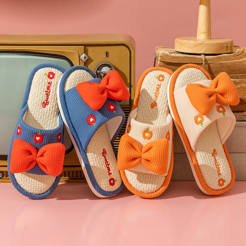 Home Textile - Comfortabele linnen pantoffels voor koppels, dikke