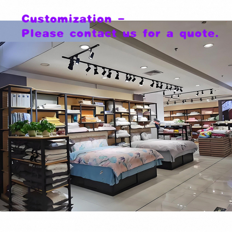 Home Textiles Exhibition - custom.Store Design Woningtextielwinkel Aanpasbare stalen plankplank