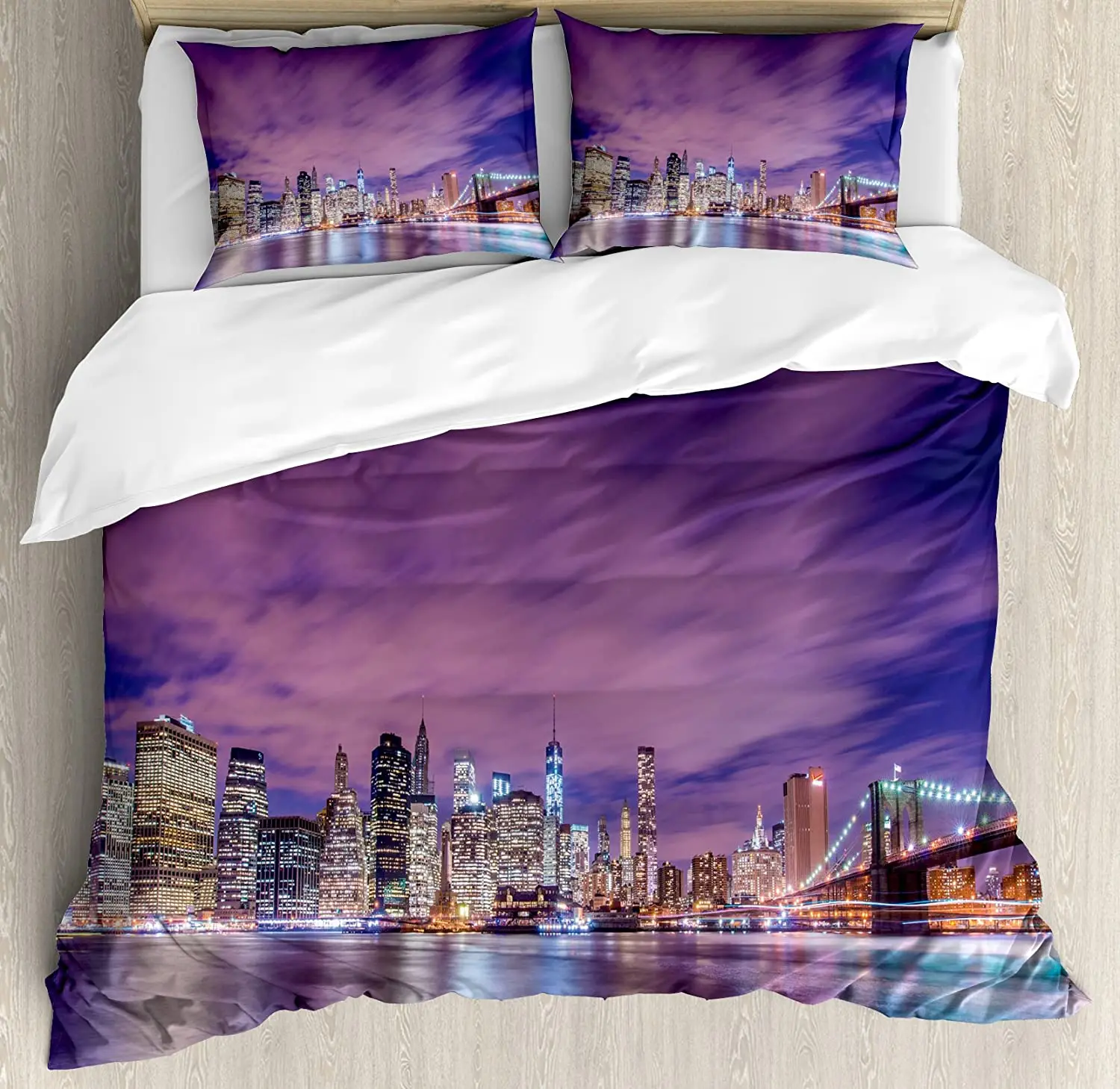Home Textiles New York - New York Engelse tekst landschap dekbedovertrek
