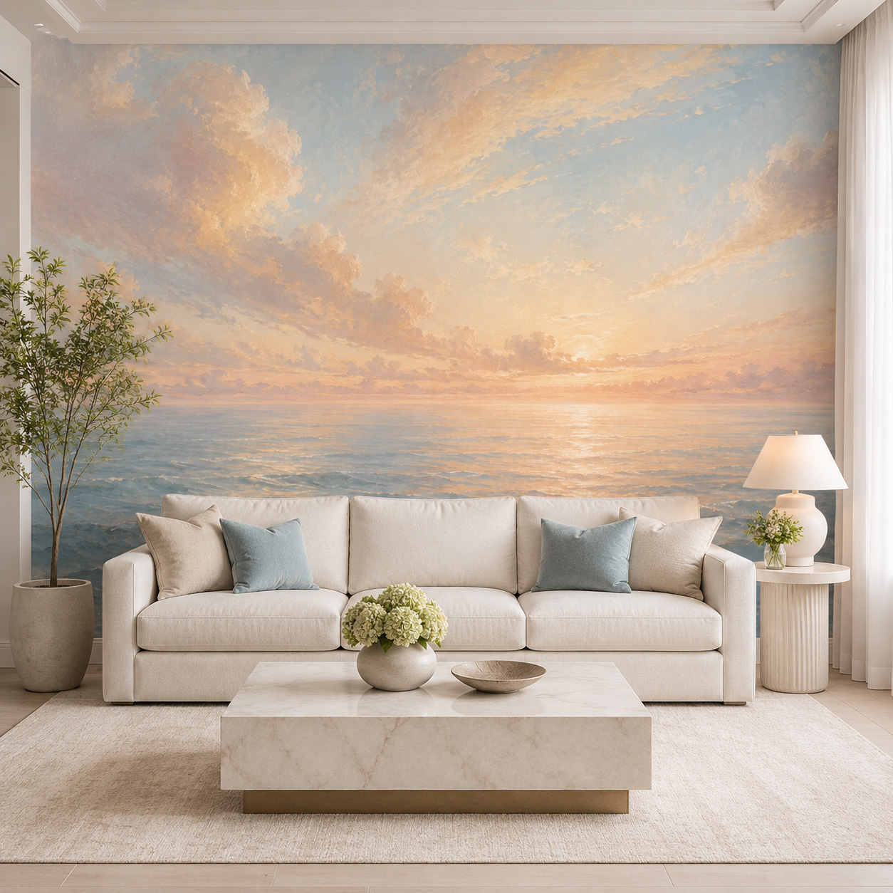 Pastelkleurige Oceaan Zonsopga - Sunrise Home Textiles & Apparel recensie en prijs