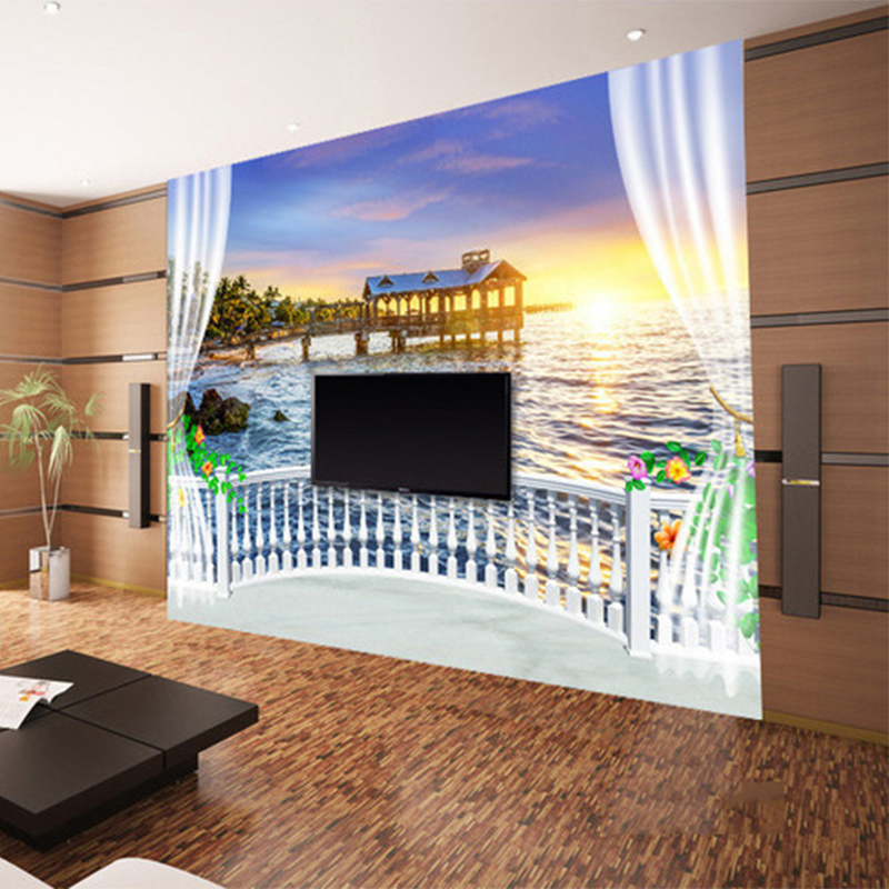 Aangepaste fotobehang 3D balko - Sunrise Home Textiles & Apparel recensie en prijs