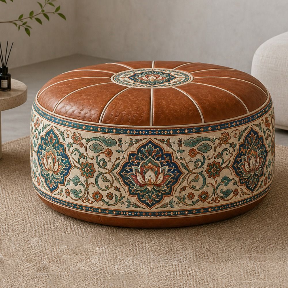 Nieuwe PU Lederen Ottomaanse P - Floor Cushion Pouf recensie en prijs