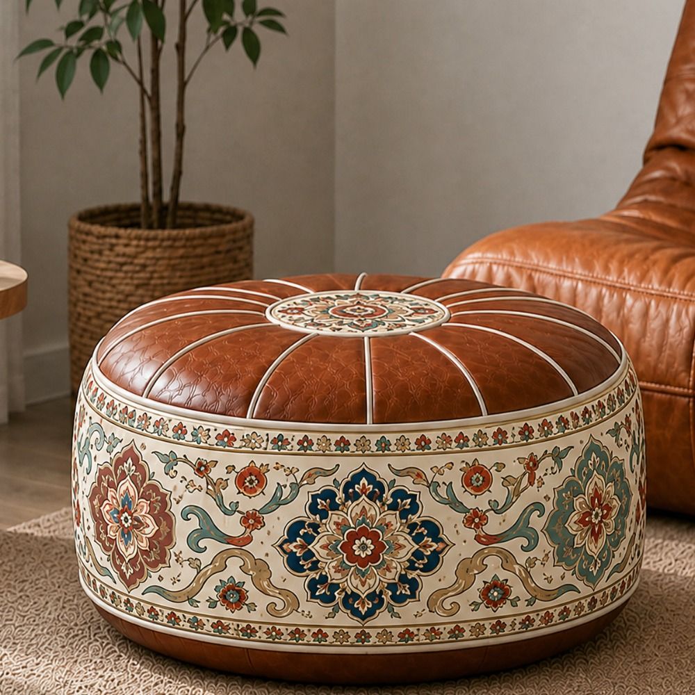 Nieuwe PU Lederen Ottomaanse P - Floor Cushion Pouf recensie en prijs