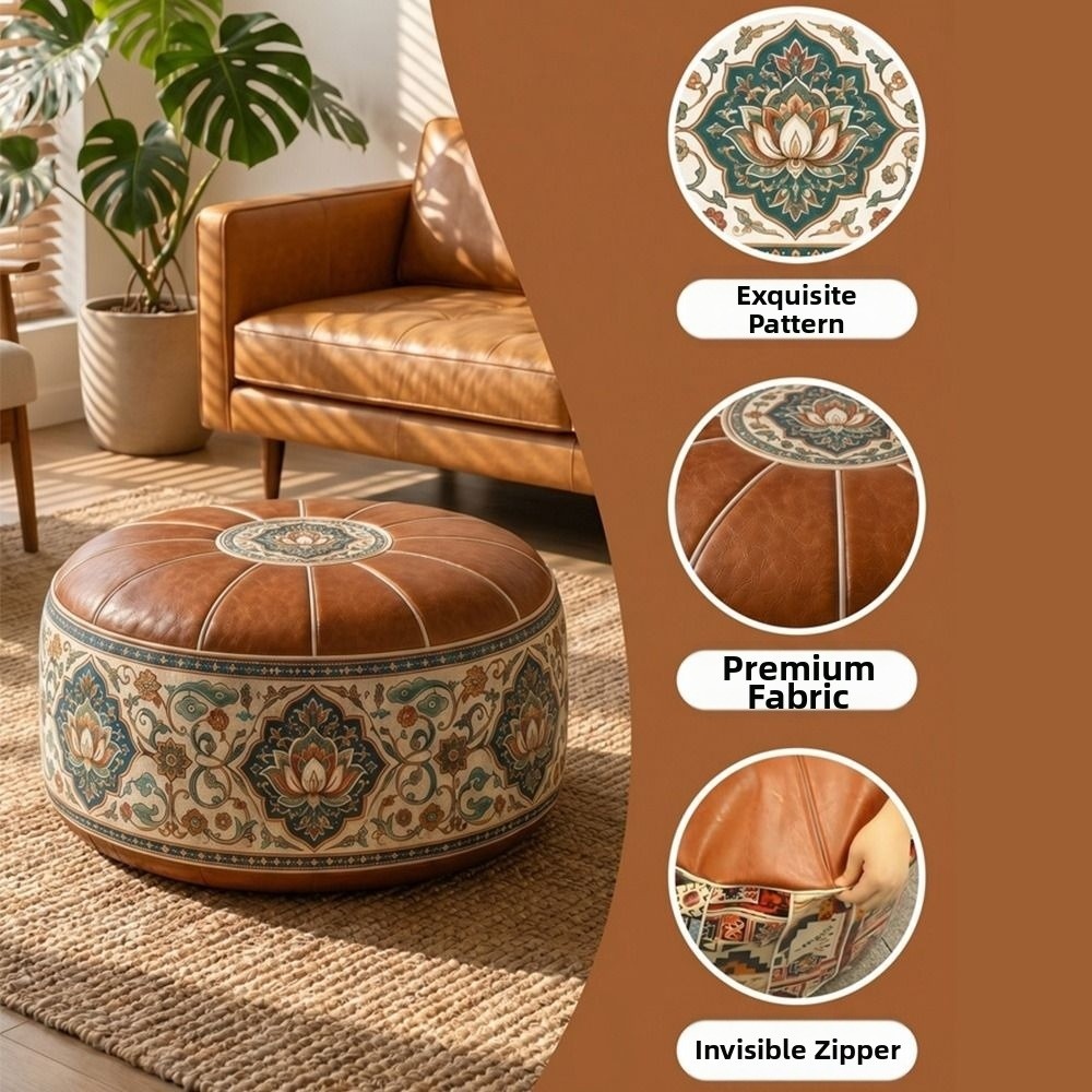 Nieuwe PU Lederen Ottomaanse P - Floor Cushion Pouf recensie en prijs
