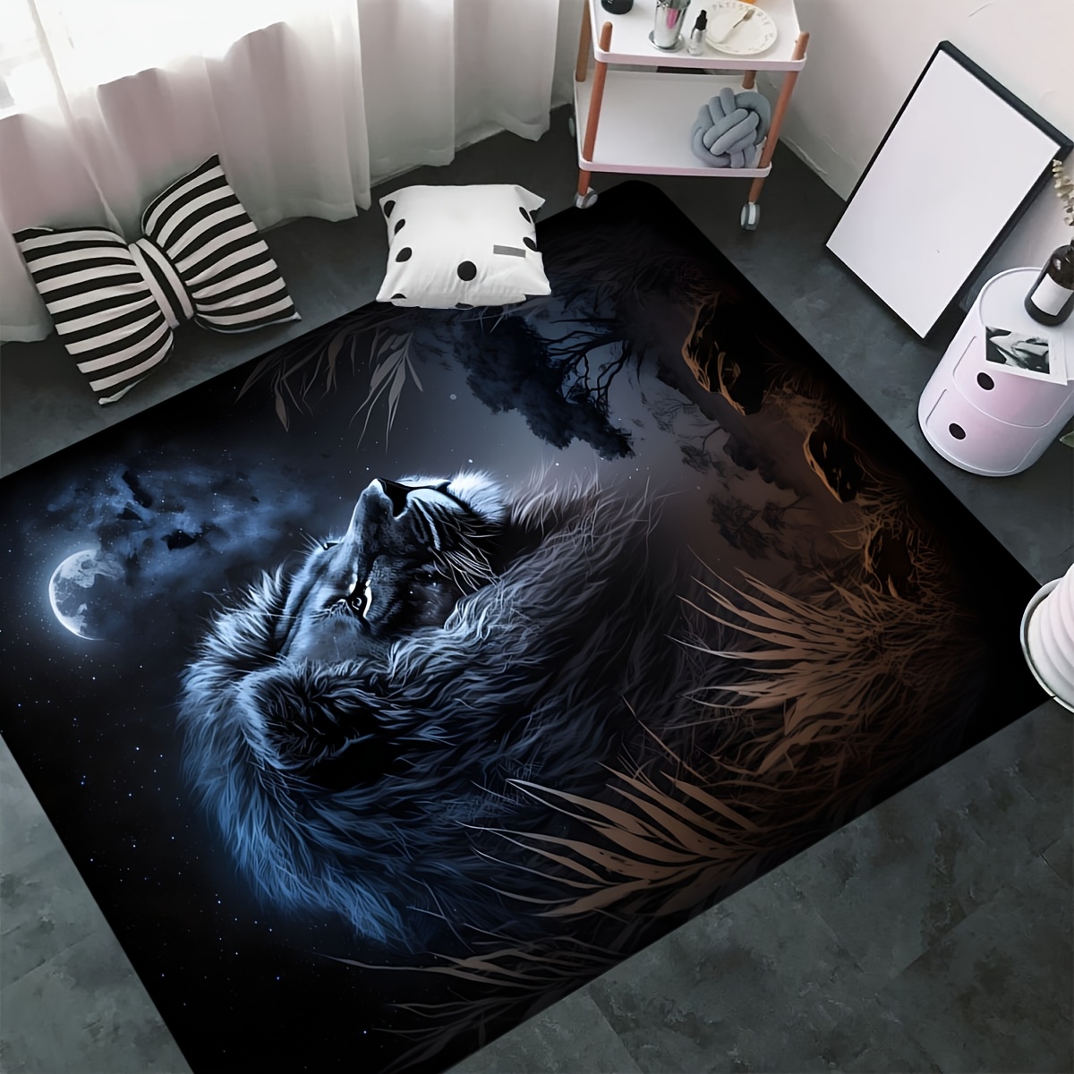 Sterrennacht Leeuw Vloerkleed  - Home Textiles Rug recensie en prijs