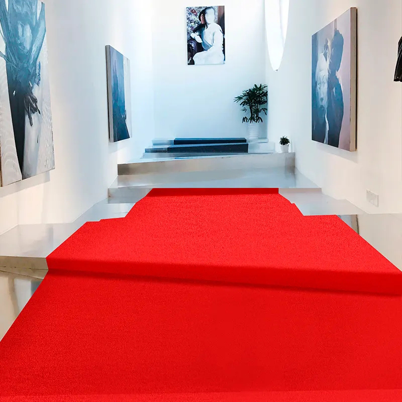 Rood bruiloftstapijt, dik mate - Home Textiles Exhibition recensie en prijs