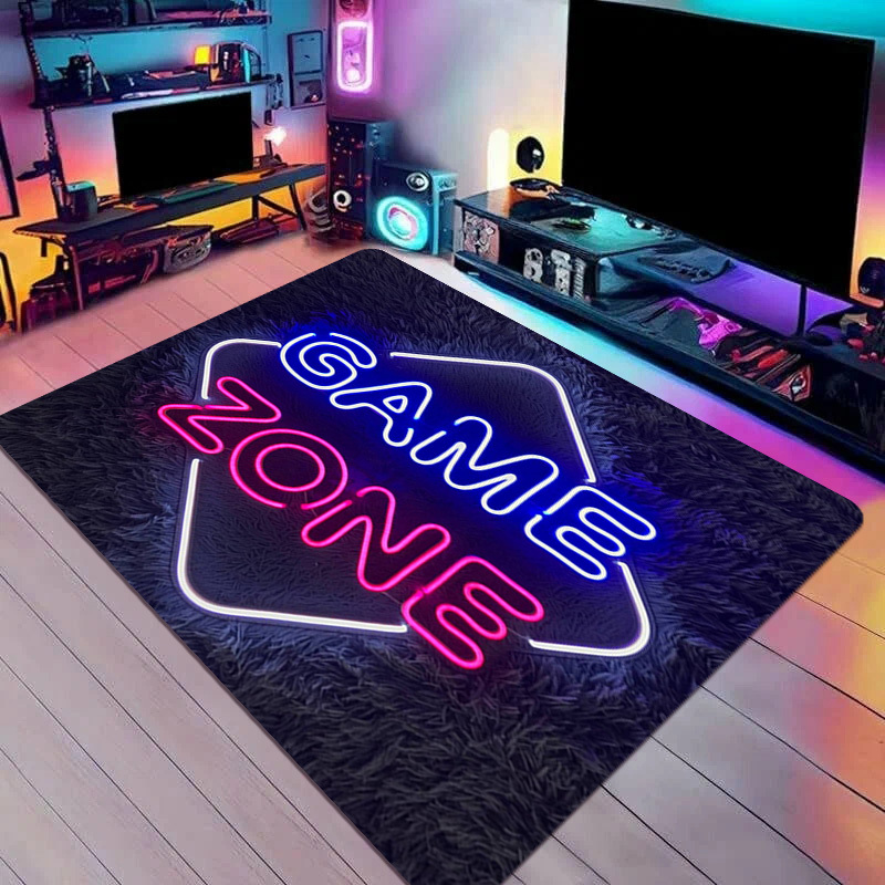 Faux Neon Game Zone Area Rug A - Home Textiles Rug recensie en prijs