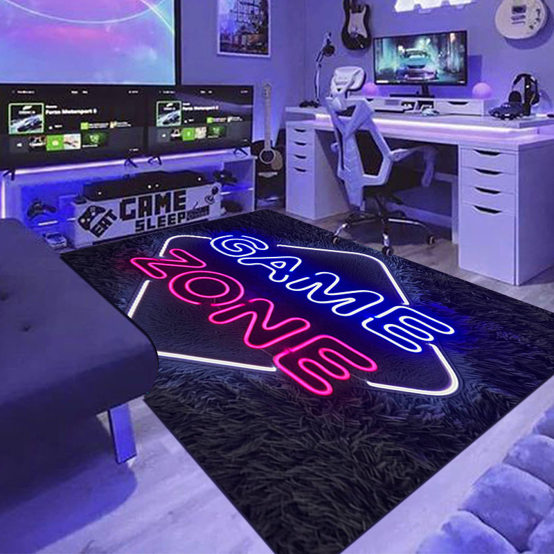 Faux Neon Game Zone Area Rug A - Home Textiles Rug recensie en prijs