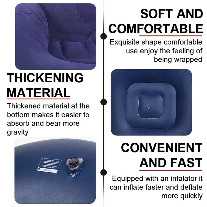 Grote opblaasbare lazy sofa PV - Floor Cushion Pouf recensie en prijs