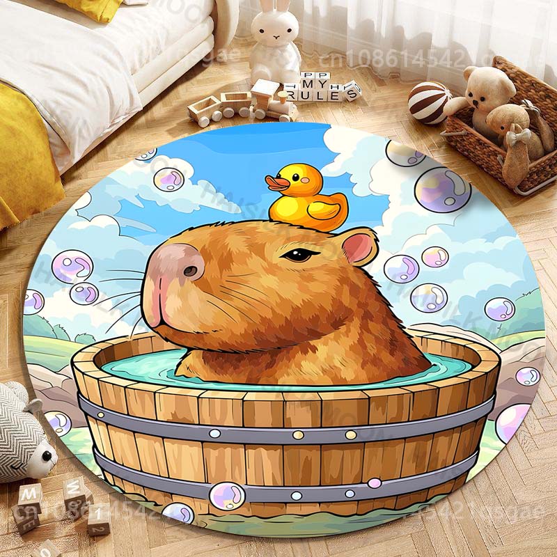 Leuke Capibara Cartoon Afdrukk - Home Textiles Rug recensie en prijs