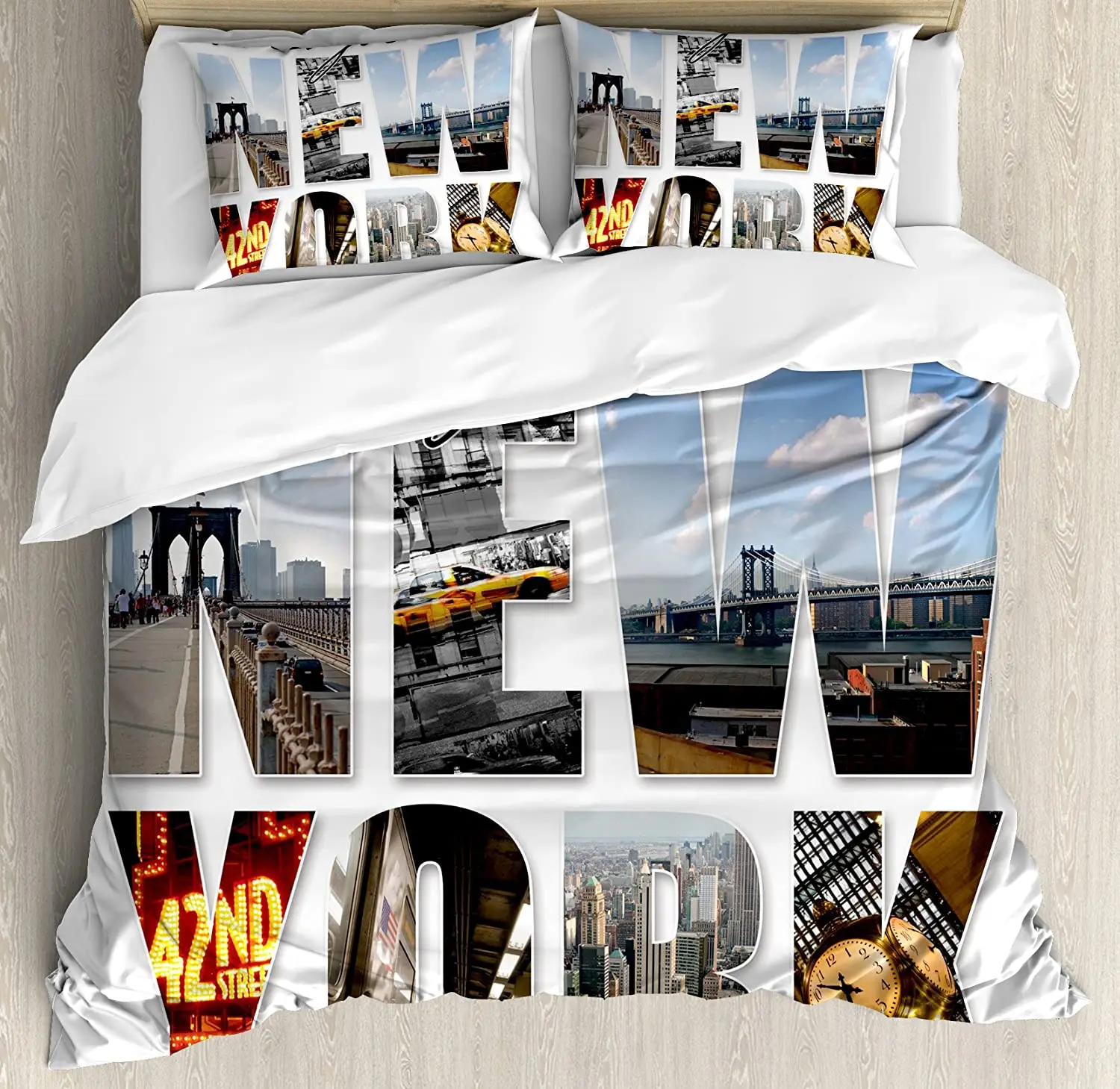 3-delige beddengoedset grijs N - Home Textiles New York recensie en prijs