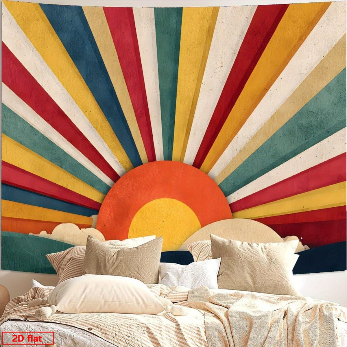 Boho Sunburst Retro Wandtapijt - Sunrise Home Textiles & Apparel recensie en prijs