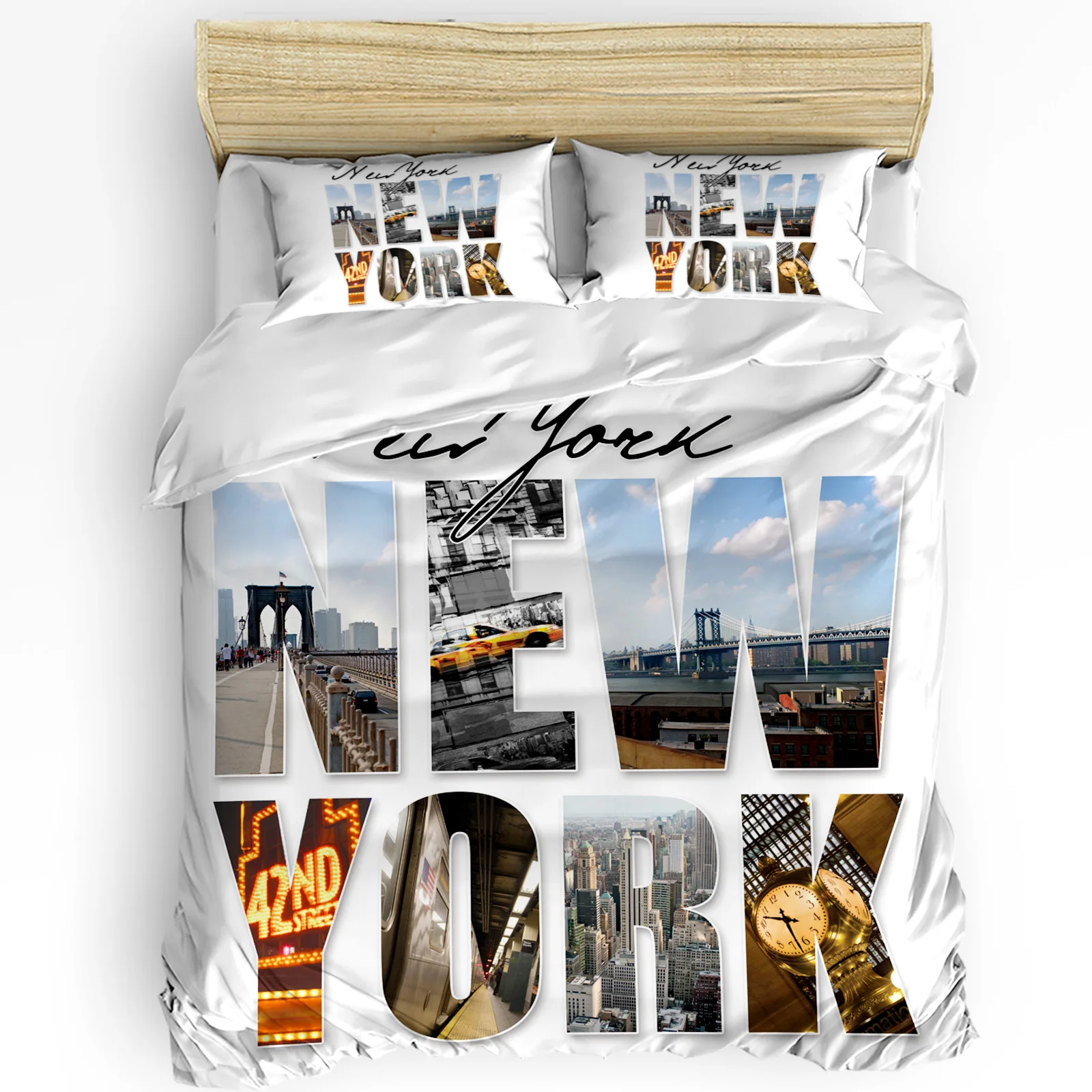 New York Engelse tekst landsch - Home Textiles New York recensie en prijs